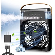 NTMY Portable Air Conditioner Fan, Mini Evaporative Air Cooler with 7 Colors LED Light, 1/2/3 H Time