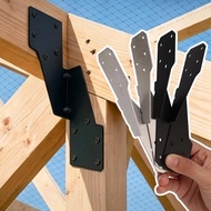 Robust Log Cabin Truss Brackets - 2/4/6PCS Thicken Windproof Roof Construction Hardware - 2-Color St
