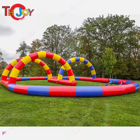 12x6m Outdoor Inflatable Bumper Car Go Kart Track Inflatable Zorbing Ball Arena Race Track, RC Car R