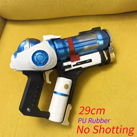 OW Gun Cosplay Meiling Zhou Frost Shock Gun Prop Weapons Model Safety PU Rubber Model Halloween No S