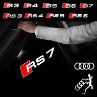 2x For Audi Sline Sport RS RS3 RS4 RS5 RS6 RS7 A4 B5 B6 B7 B8 RS S3 S4 S5 S6 S7 Auto Door Led Logo W