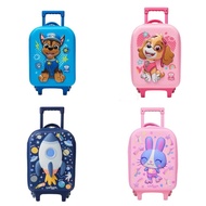 MERAH (BAG347/BAG348/BAG349/BAG350) Smiggle junior trolley school bag/Kids school trolley bag - paw patrol skye chase bunny - blue blue pink pink