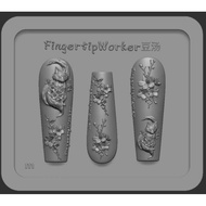 9-tailed silicone fox mold, 9-tailed apricot fox silicone mold, premium nail charm gel, silicone mol