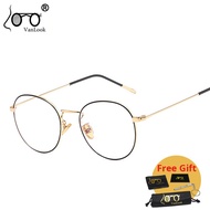 VANLOOK Glasses for Screen Protection Spectacle Reto Round Metal Glasses Frames For Men Women UV400