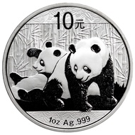 2010 1 oz Chinese Panda silver legal tender bullion / coin 99.9% (BU) 1 oz