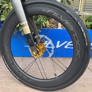 SILVEROCK SR50C Carbon Wheels 451 20in 1 1/8" 22in 406 Disc Brake 50mm Clincher Jump Holes for Miniv