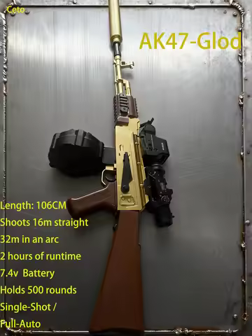 Ultimate Full Auto AK47 Gel Blasters 30M Extreme Range Sniper Rifle for Outdoor Games Gift for Adult