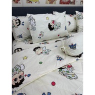 Luxury Breathtaking & Soft Cotton Bedsheet 7in1 Bedding Set  (Super Single3in1/Queen7in1/King7in1)