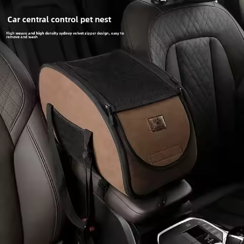 Central control car mounted dog kennel small dog portable four season cat kennel front seat safety s