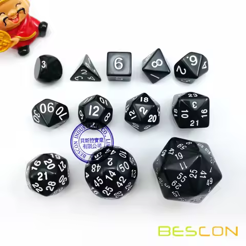 12pcs Polyhedral Dice Set D3-D60 60 Sides Dice Set D3 D4 D6 D8 D10 D% D12 D20 D24 D30 D50 D60 RPG Di