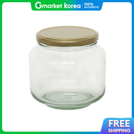 Gold Smile Multi-Purpose Glass 250ml Storage Container L-Type 1 Piece Airtight Glass Jar Jam