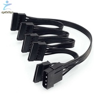 [In Stock]4Pin IDE to 5-Port Power Supply Cable 4Pin Molex to Multi SATA Port 18AWG Wire Power Cord 