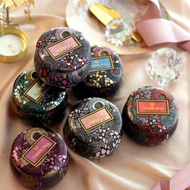 Batik Style Metal Container for Cookies Baby Shower Wedding Candle