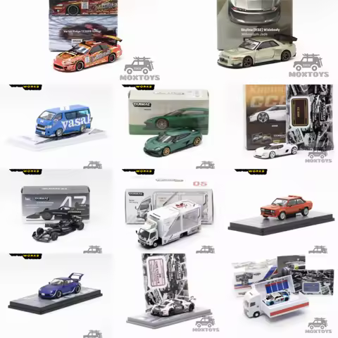 Tarmac Works 1:64 Vertex R32 Hiace Gemera CC850 Fuso FIAT R8 Diecast Model Car