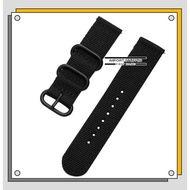 BEST strap watch strap 18mm 24mm Universal Color canvas Nylon Strap NATO - Black, 18mm