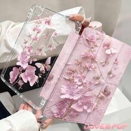 Flower The Pattern OfPink Butterflies And Flowers 2D Tablet Case Compatible With Air 11-Inch M3 2025