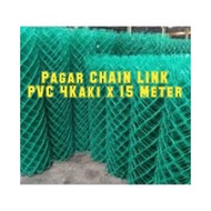 PAGAR CHAIN LINK PVC 15meter (4Kaki x 15meter)