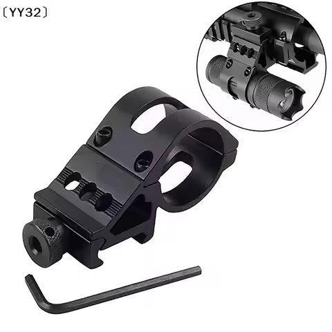 1Pair 25.4mm Quick Release Offset Flashlight Scope Mount 20mm Rail 45 Degree Sight Mount Hunting Acc