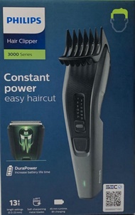 Philips Hair clipper series 3000 HC3525/15 with 2 yrs world wide warranty by philips- Constant power, easy haircut(Self-sharpening metal blades)