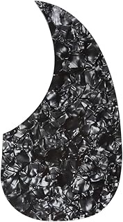 Musiclily Oversize Teardrop Acoustic Guitar Self-adhesive Pickguard for Martin D28 Style guitar,Blac