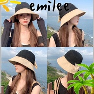 EMILEE Bucket Hat Summer Panama Hat UV Protection Foldable Sunshade Hat