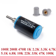 WXD3-13-2W Potentiometer Knob 100R 220R 2.2K 3.3K 5.1K 6.8K 10K 22K 33K 47K 100K Precision Multi-tur