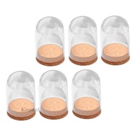 [Kesoto1] 5Pcs Mini Glass Hemisphere Cloche Jar Cover Decor