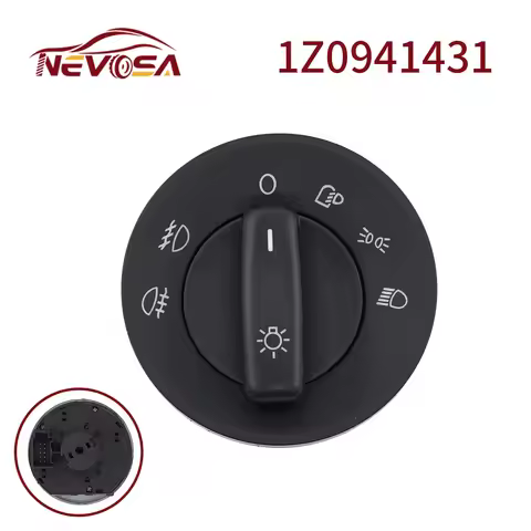 1Z0941431 For Skoda Octavia 2 II A5 1Z3 1Z5 Headlight Fog Lamp control Switch Knob 1Z0941431A 1Z0941