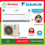 (FAST INSTALL) DAIKIN 1.0hp - 2.5hp Standard Non Inverter Air Cond FTV-P Series PWP Install Klang Va