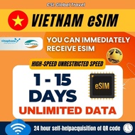 【CSL】Vietnam eSIM 5G 1-15 Days 500MB-10GB High Speed Local Network Travel Vietnam SIM
