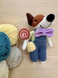 Pica Pau 系列 小狗 dog 純手工 毛線編織 鉤針 成品 萌娃 毛線娃娃 公仔 玩偶 生日禮物 交換禮