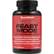 MuscleMeds Feast Mode Appetite Stimulant Weight Gain Pills Digestive Enzymes Safe and Effective 90 C