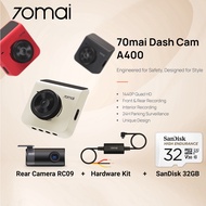 PAKEJ COMBO 70mai Dash Cam A400 + Rear Cam Set + Hardwire Kit + SanDisk High Endurance 32GB
