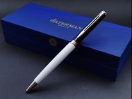 WATERMAN HÉMISPHÈRE系列Colour Blocking 黑配白銀夾原子筆 +50可刻字