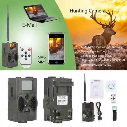 Outdoor Waterproof 16mp Hunting And Tracking Camera 2g Mms Sms Smtp Hc300m Night Vision Wildlife Cam