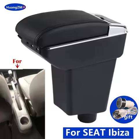 For SEAT Ibiza III 2001-2008 Armrest Box For Seat Ibiza 6j Ibiza 6L Car Armrest Storage Box Dedicate