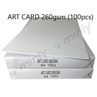 Art Card 210gsm / 230gsm / 260gsm (2 side gloss coated)/ A6 / A5 / A4