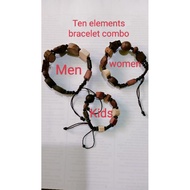 3 pieces ten elements bracelet combo adjustable