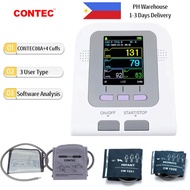 CONTEC CONTEC08A Upper Arm Digital Color LCD Blood Pressure Monitor with PC software Different Sizes Cuff