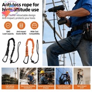 Retractable Bungee Cord Safety Tether Nylon Tool Lanyard for Preventing Dropped Tools at Height