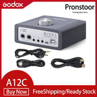 Godox A12C 2-Channel Audio Interface Supports 3.5mm Microphone with 6.35mm Combo Input for Smartphone Computer Live Recording
