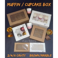 2/4/6 Cavity Muffin Cupcakes Box Food Storage Container / Egg Tart Box / Dessert Box