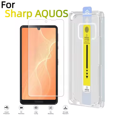 For Sharp AQUOS R10 R9 R8 R7 Wish 2 3 4 5 Sense 10 9 8 7 6 5G Screen Protector Tempered Glass Easy I