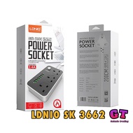 ⚡️READY STOCK⚡️GT LDNIO 3.4A Power Socket with 3 AC + 6 USB SUPER FAST Charger Adapter SK3662 / A231