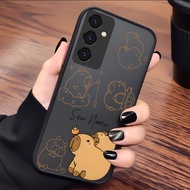 Samsung Galaxy A57 A37 A17 A07 5G Capybara Case Custom Name Shockproof Cover Pure Color Matte Casing
