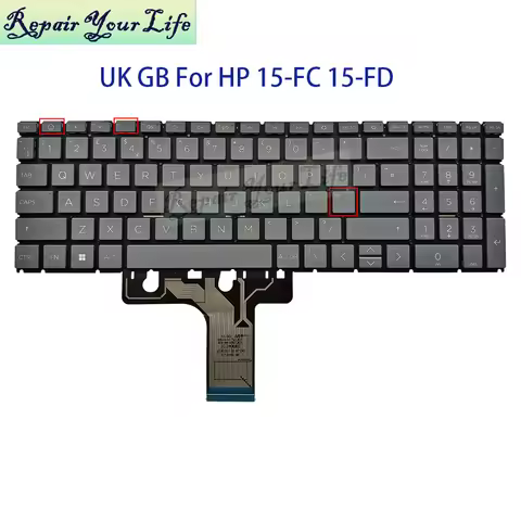 UK GB Latin Keyboard For HP 15-FC 15-FD 15Z-FC 15T-FD 15-fc0000, Euro LA Spanish Notebook Keyboards 