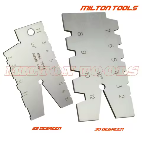 2 PIECES 29 DEGREE 30DEGREE ACME SCREW THREAD GAUGE GAGE TOOL
