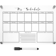 Mini Chalkboard Clear White Weekly Planner Fridge Note Meal Blackboard Erasable Office,