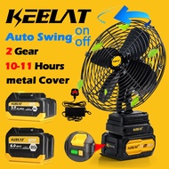 KEELAT Kipas 8" Portable Fan Kipas Mini Bateri Tahan Lama Cordless Camping Fan Kipas Camping Tahan L