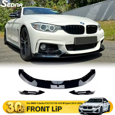 Front Bumper Lip For BMW 4 Series F32 F33 F36 435i M Sport 2014-2020 Car Splitter Chin Spoiler Lower